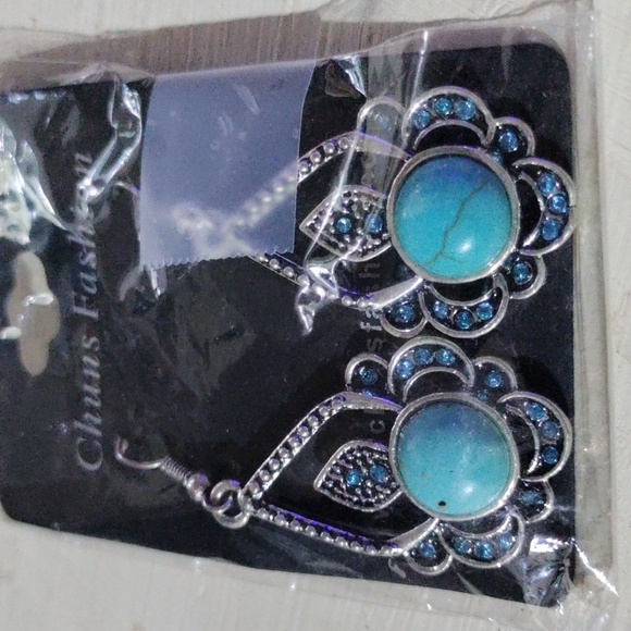Turquoise drop earrings - Picture 1 of 1